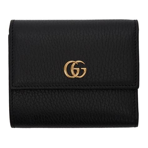 gucci wallet men's black|Gucci trifold wallet for men.